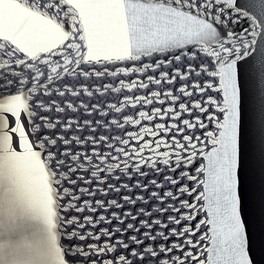 NWT Zara Man Unisex MACRAMÉ CROSSBODY BAG - Picture 11 of 12